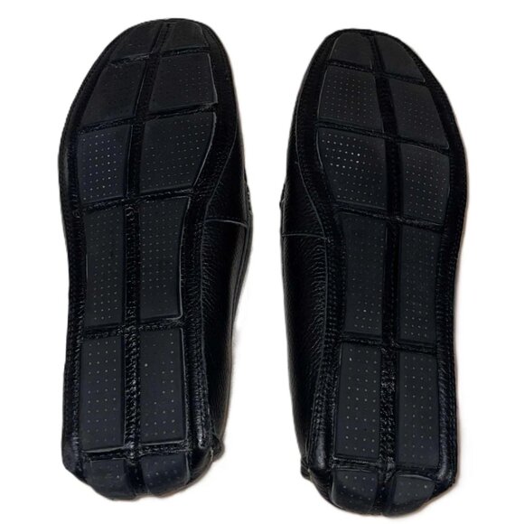 Banana Republic Black Pebbled Leather Driving Mocs Loafers Mens Slip-ons Sz 10 - Picture 4 of 6